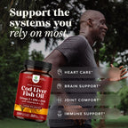 Icelandic Cod Liver Oil Softgels - Omega 3 Fish Oil with Vitamin A - 100 Ct | Wild Caught - Paired with EPA , DHA & D3 - Healthy Heart, Brain & Immune Support - 1000 mg Per Serving - 50 Burpless Servings