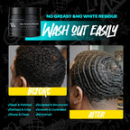 Men's 360 Wave Pomade 150g, Water-Based – Wave Styling Grease for Hair – Non-Greasy, Strong Hold & Layered Waves,150g/5.29oz