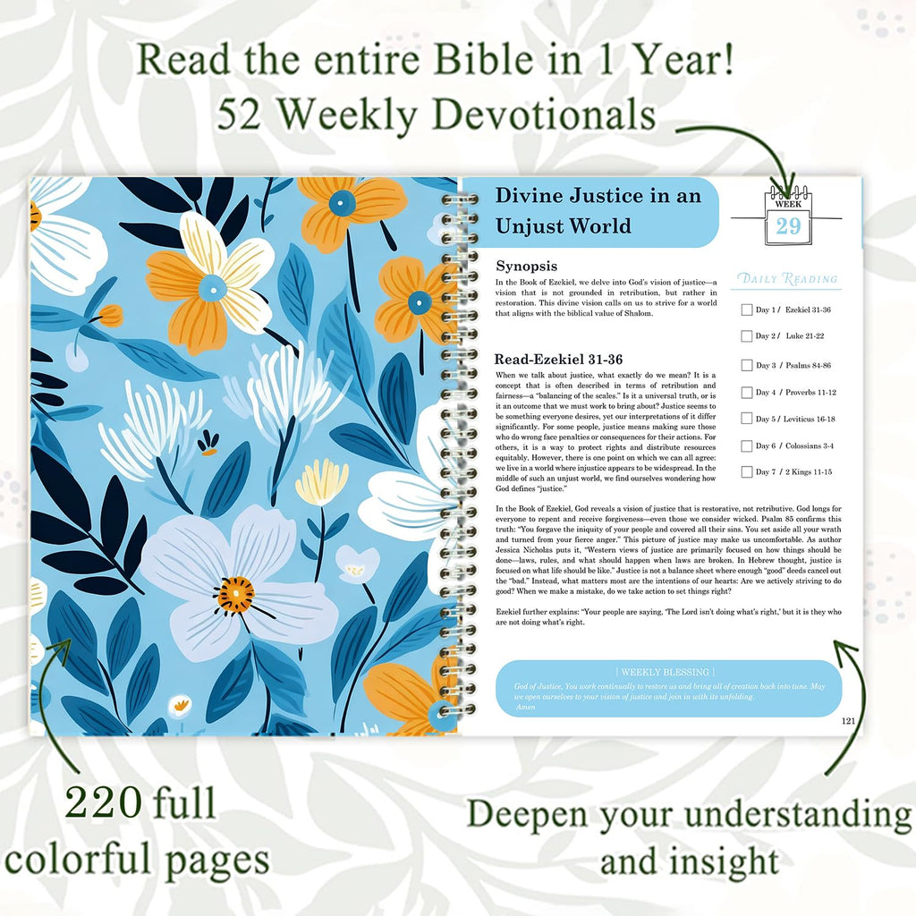 The Bible Study Guide in a Year for Women, 52-Week Spiral Bound Journal A4