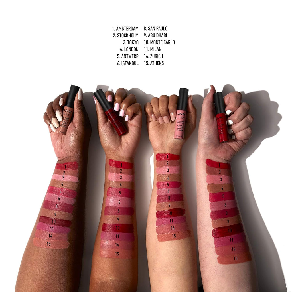 Buy now NYX PROFESSIONAL MAKEUP Soft Matte Lip Cream, Lightweight Liquid Lipstick - Milan (Dark Pink-Brown) at indiglob india