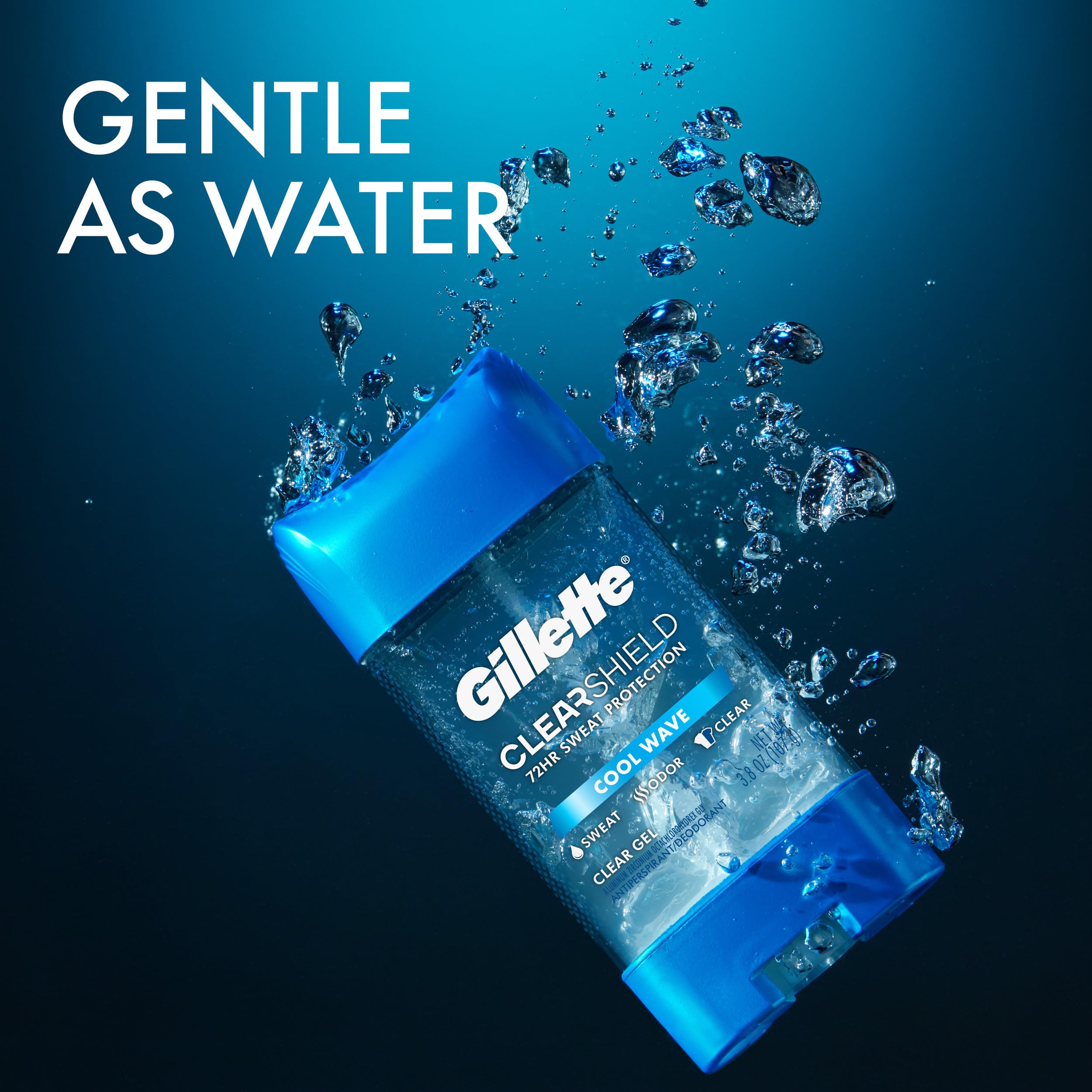 Buy now Gillette Advanced Clear Gel Antiperspirant Cool Wave 5 Pack Of 3.8 Ounce Net Wt 19 Ounce at indiglob india