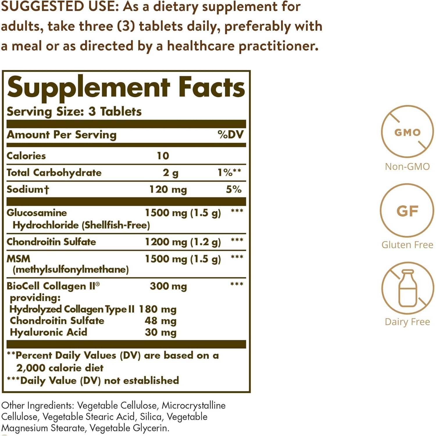 Buy now Solgar Glucosamine Hyaluronic Acid Chondroitin MSM (Shellfish-Free), 60 Tablets - Joint Support & Comfort - Supports Active Lifestyles - Non-GMO, Gluten Free, Dairy Free - 20 Servings at indiglob india