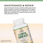 EAA Capsules, All 9 Amino Acids + BCAAs, Workout + Muscle Recovery, 225 Ct | Complete Essential Amino Acids Supplement, No Proprietary Blend, Steady Endurance + Post Workout Recovery, Tasteless Capsules