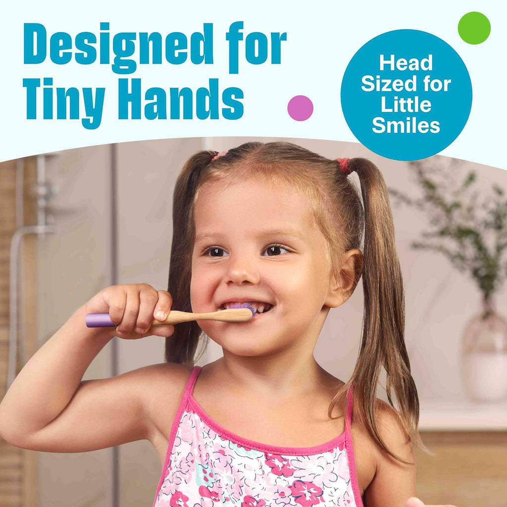VIVAGO Kids Toothbrush - Kids Bamboo Toothbrushes with Soft Bristles 6 Pack