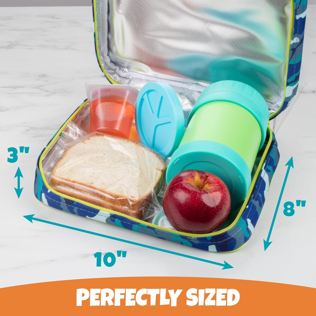 Buy now Bentology Lunch Box for Boys- Kids Insulated, Durable Lunchbox Tote Bag Fits Bento Boxes, Containers Jars & Water Bottles- Reusable School Lunch Sleeve Keeps Food Hotter or Colder Longer- Emoji at indiglob india