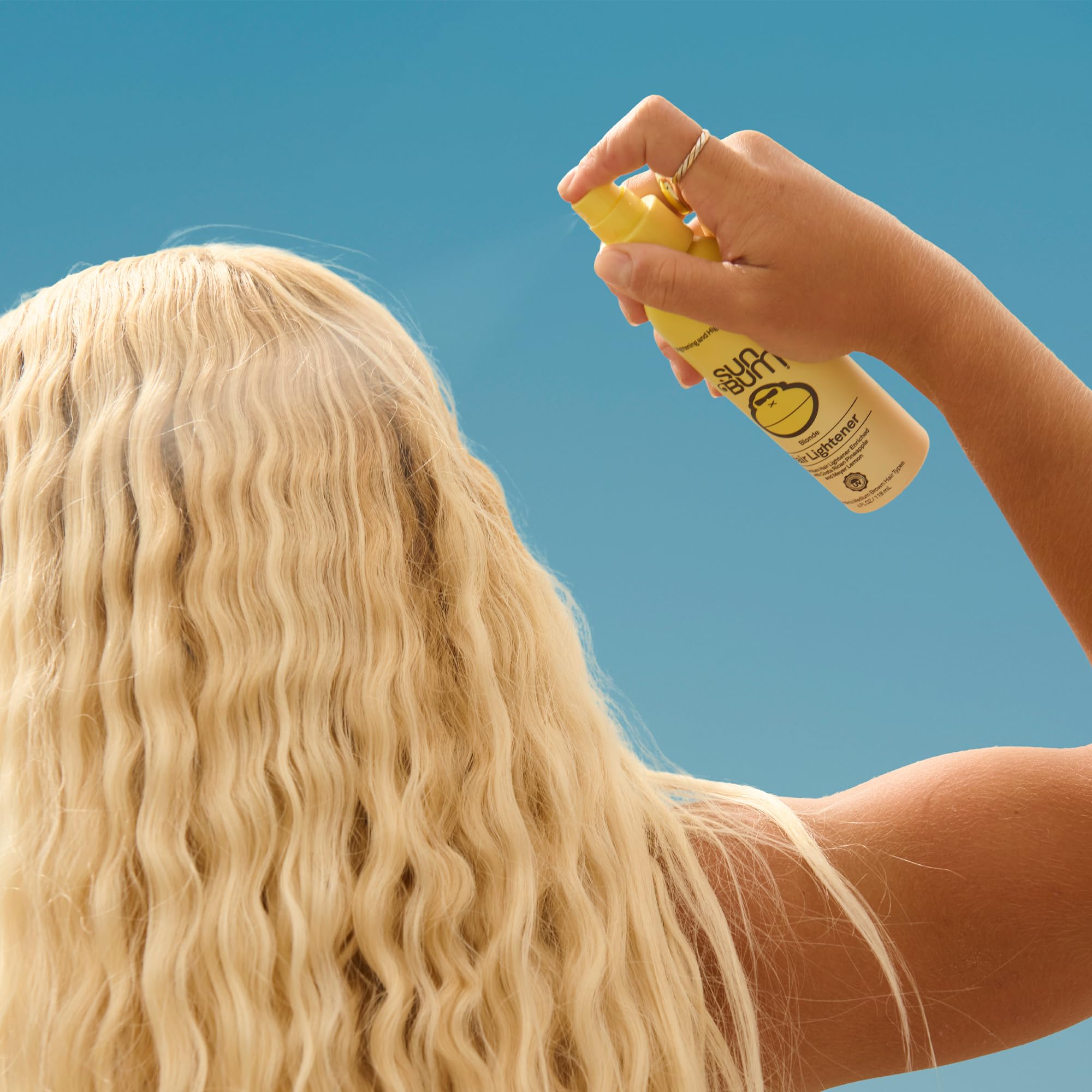 Sun Bum Hair Lightener Spray for Blonde to Medium Brown Tone - 4 oz | UV Protecting, Enriched with Pineapple and Meyer Lemon, Vegan