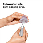 OXO Tot Baby Bottle Brush with Nipple Cleaner and Stand, Gray 2-Pack