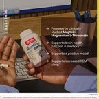 Jarrow MagMind Magtein Magnesium L-Threonate, 90 Capsules | Magnesium Supplement, Brain Supplements For Memory Support, Veggie Capsules, 30 Day Supply