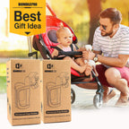 BUNDLEPRO Stroller Cup Holder, Universal Bike Cup Holder, 2 Pack, Black