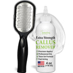 Foot Callus Remover Gel & File, 8 oz Extra Strength Callus Remover for Feet | Easily Softens and Removes Dead Hard Skin on Heels & Feet, Salon Results at Home in Minutes, Double-Sided Rasp Pedicure Tool
