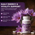 KORELLA Saffron Supplement 88.5 mg – Pure Saffron Extract Capsules for Wellness, Energy Support & Focus – Pure Saffron Supplements - Natural Saffron Pills for Men & Women – 60 Count