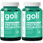 Goli Pre Pro Postbiotic Gummies - Worlds First 3-in-1 Formula with DE111 Probiotics, XOS Prebiotics, MCC1849 Postbiotics - Vegan, Non-GMO, Gluten-Free, 180 Count (3 Pack)