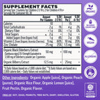 Llama Naturals Elderberry Gummies for Kids, Vegan, Organic Immune Support Supplement with Vitamin C and Zinc, Toddler Real Fruit Gummy Vitamins for Immunity, Chewable, No Added Sugar Cane, 60 Ct