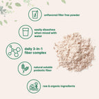 Micro Ingredients Organic Triple Fiber Powder, 2lb | Natural Prebiotic to Support Digestive & Gut Health | Soluble, Easily Digestible | Unflavored, Vegan