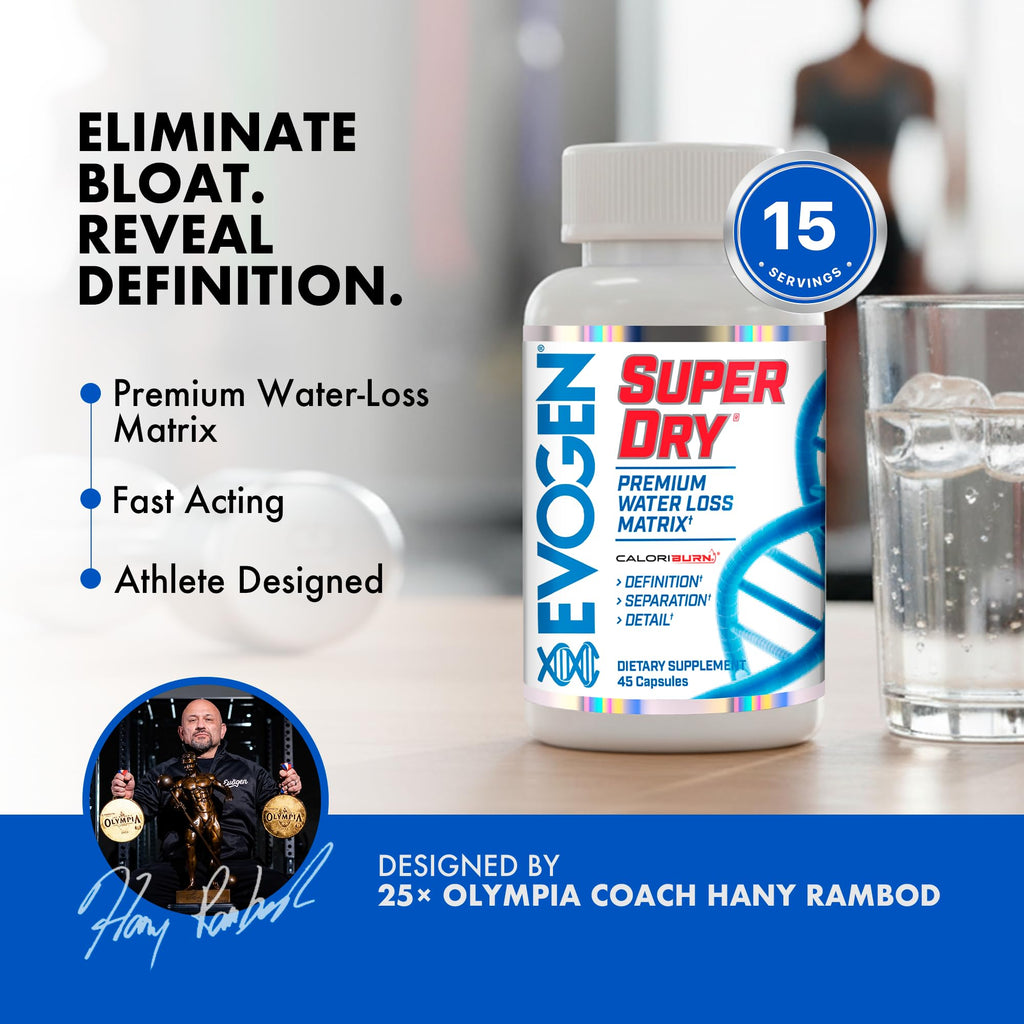 Evogen Super Dry Water Loss Matrix | Bloating Relief | 45 Capsules