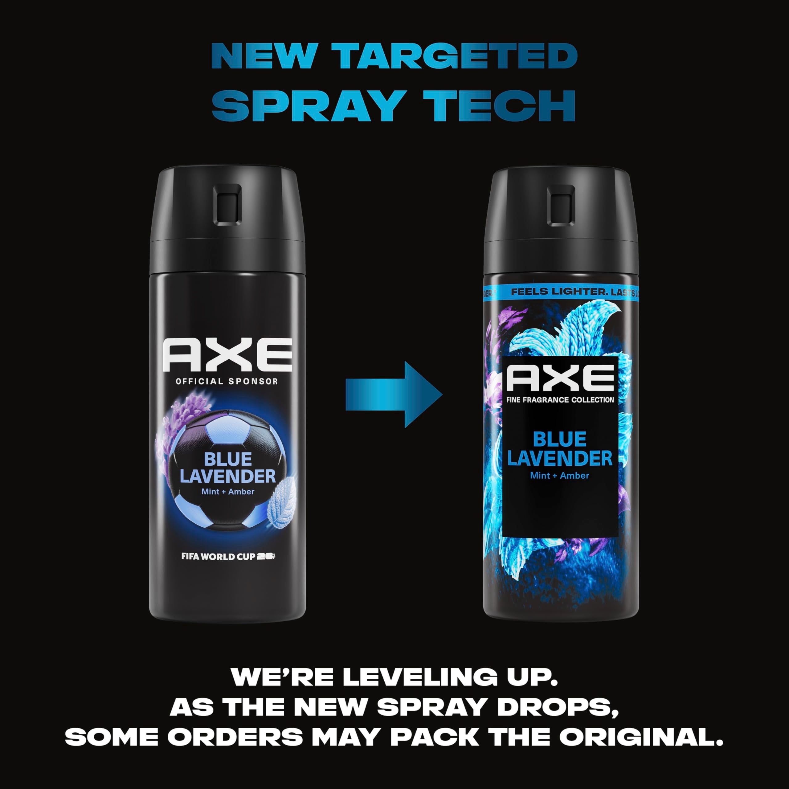 AXE Fine Fragrance Collection Body Spray Blue Lavender Freshness 2.9 oz | For nights out, Helps stay fresh & confident, With odor defense, Blue Lavender