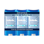 Gillette Antiperspirant and Deodorant for Men, 72hr Sweat & Odor Protection, Long Lasting Freshness, Anti-White Mark Technology, Clear Gel, Cool Wave Scent, 3.8 oz (Pack of 3)