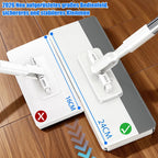 Snap Grip Flat Mop, Clamp Mop Any Cloth, Telescopic Wet Dry Hardwood Tile