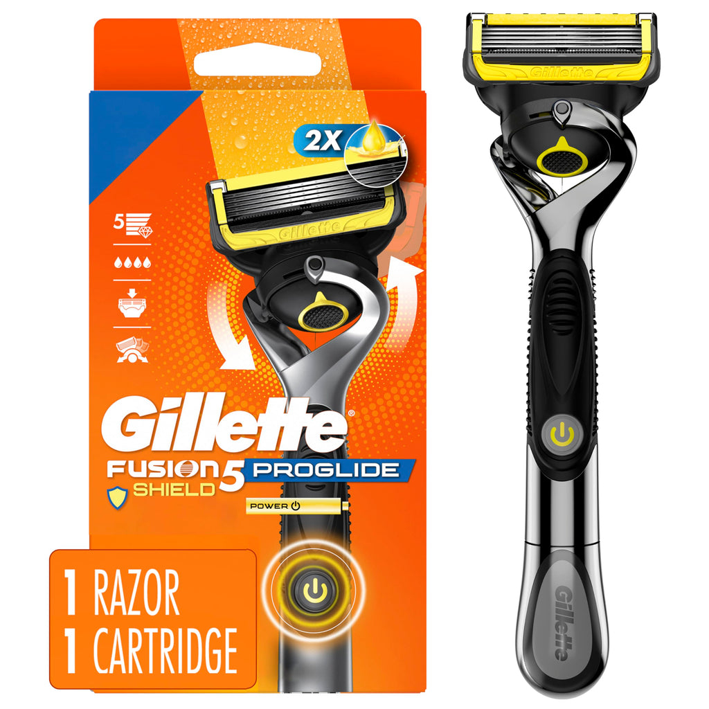 Gillette Fusion5 Power Razor for Men, 1 Gillette Power Razor Handle + 1 Blade Refill
