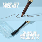 Buy now Revlon ColorStay Brow Fantasy, All In One Eyebrow Powder Pencil with Shaping Clear Gel, Gel Infused with Panthenol, Smudge-proof, 16HR Visibly Full Brows, 004 Dark Brown at indiglob india