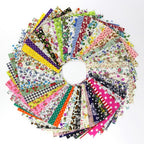 60 Pcs 4" x 4"(10cm x 10cm) Assorted Craft Fabric Bundle Squares Patchwork