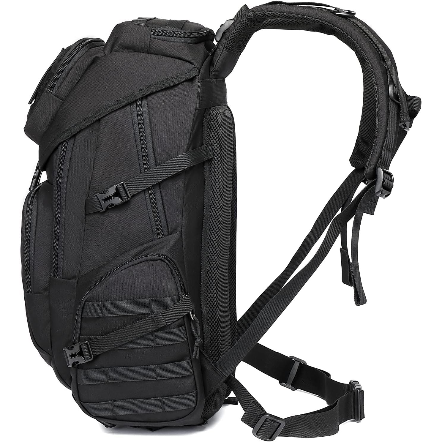 Buy now Wotony military tactical backpack nylon military MOLLE backpack 3-day Assault bag 27L backpack for men, used for outdoor hiking, camping and hunting (All black) at indiglob india