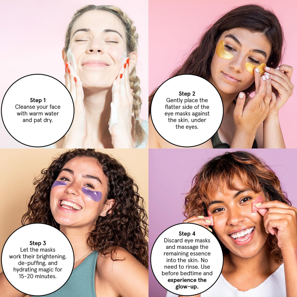 Buy now grace & stella Retinol Under Eye Patches for Puffy Eyes & Dark Circles - Restoring Gel Under Eye Masks with Hyaluronic Acid - Bridesmaid Gifts, Birthday Gifts for Women (Purple, 24 Pairs) at indiglob india