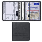 Buy now Leather Car Registration and Insurance Card Holder, Car Document Holder for Cards License with Magnetic Shut (Black, large) at indiglob india