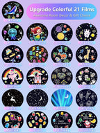 21 Sets of Films, Projector Night Light for Kids Bedroom, Ceiling, Baby Night Light Projector, Star Galaxy Projector for 1-14 Years Old Baby Girls with 360° Rotation for Christmas, Nursery, Room Decor