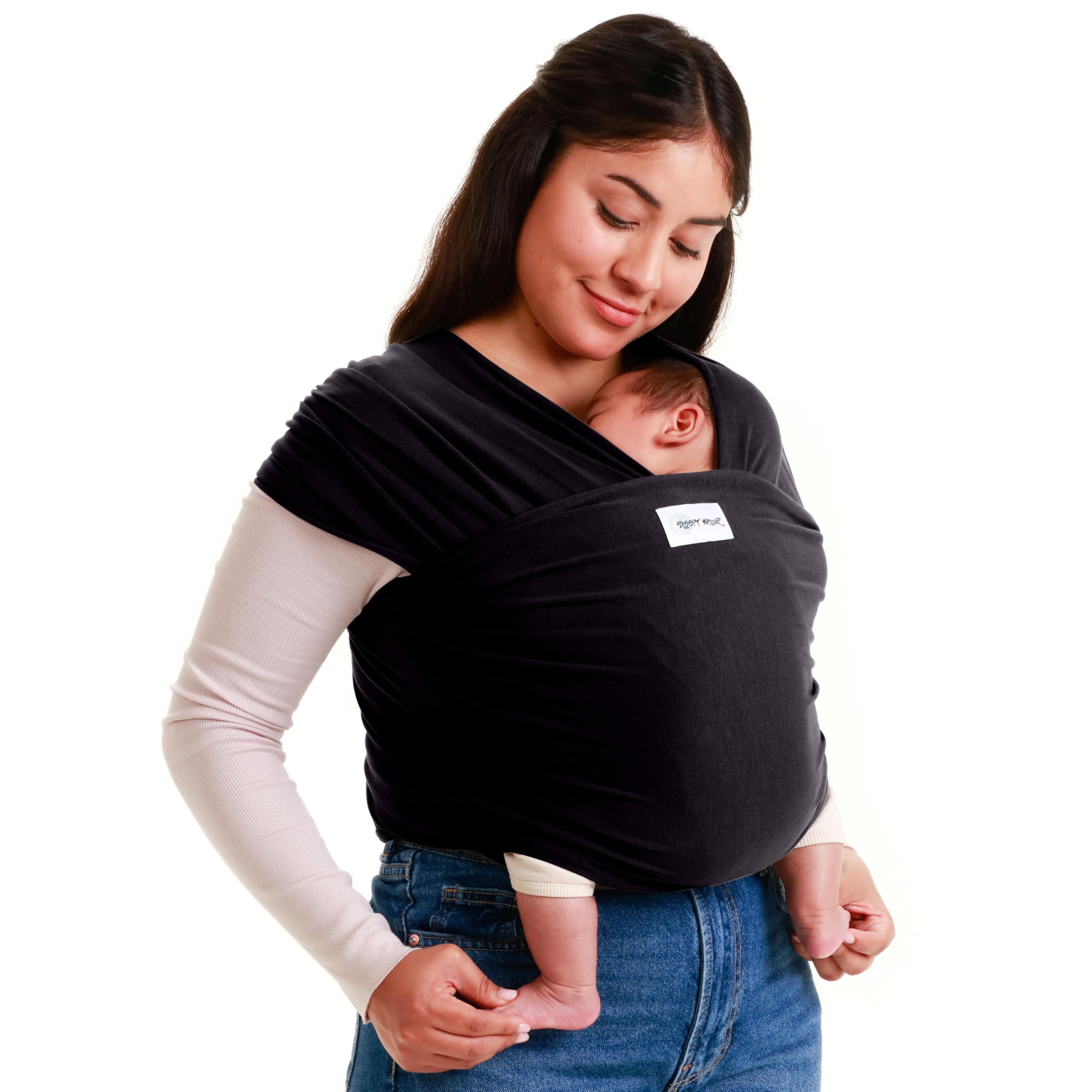 Buy now Sleepy Wrap Stretchy Ergonomic Baby Carrier Sling for Newborns to Toddlers - Hands-Free Lightweight Baby Wrap 7-35 lbs (Dark Gray) at indiglob india