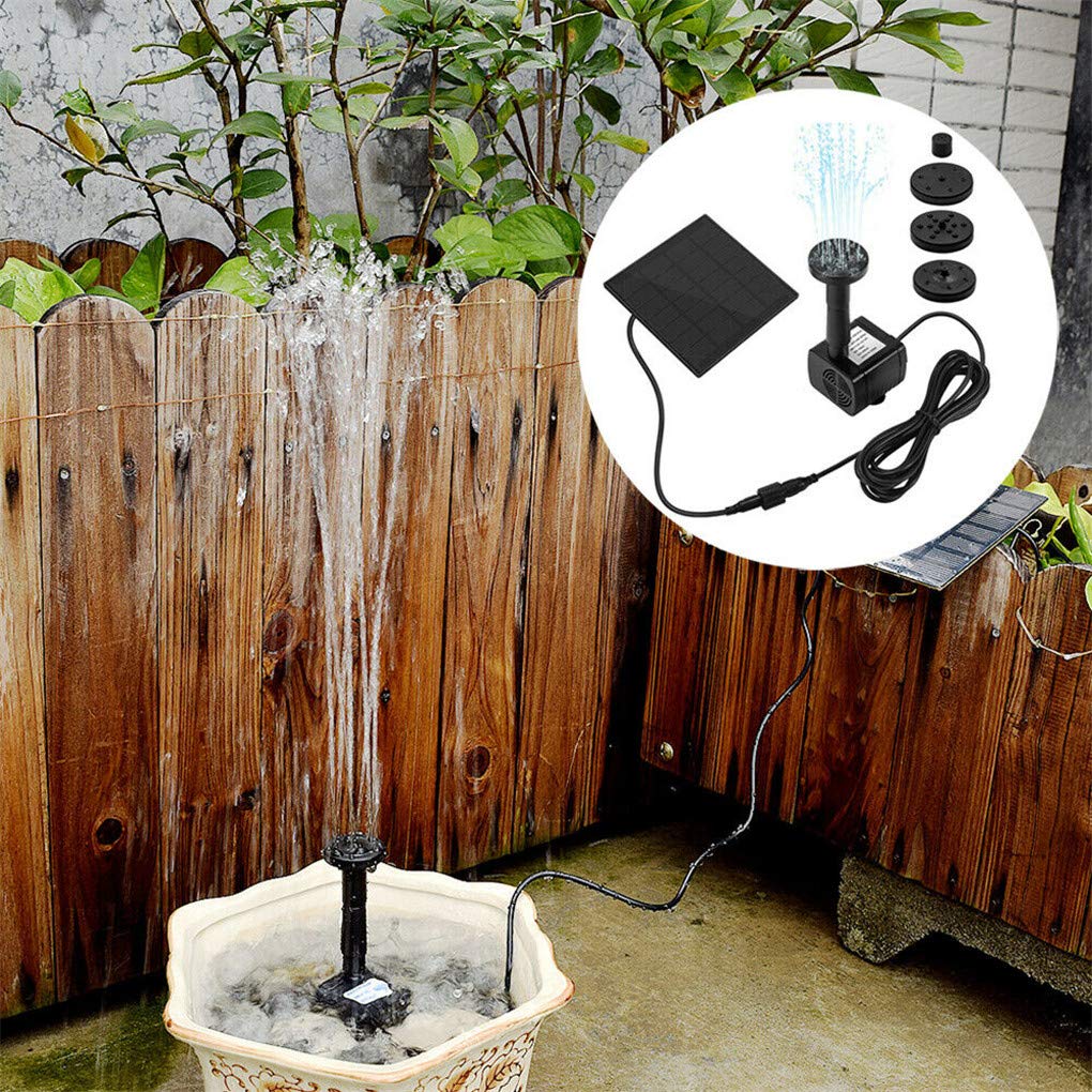 Solar Fountain - Panel Water Pump for Bird Bath Solar Panel Kit Outdoor Fountain for Outdoor Small Pond, Patio Garden and Fish Tank