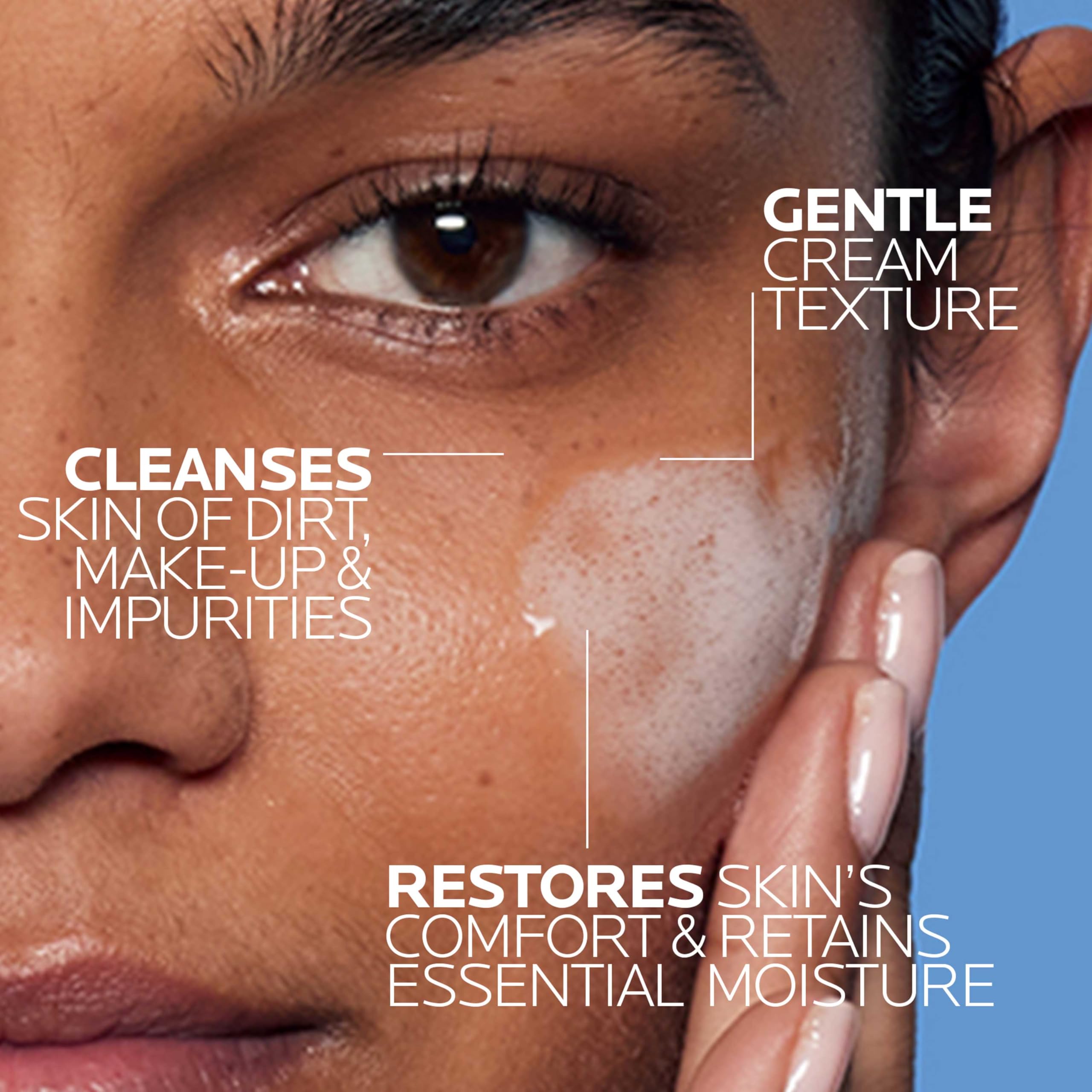 La Roche-Posay Toleriane Hydrating Gentle Facial Cleanser, 13.52oz | Face cleanser with niacinamide & ceramides, safe for sensitive skin. Daily face wash for normal to dry skin, fragrance free.