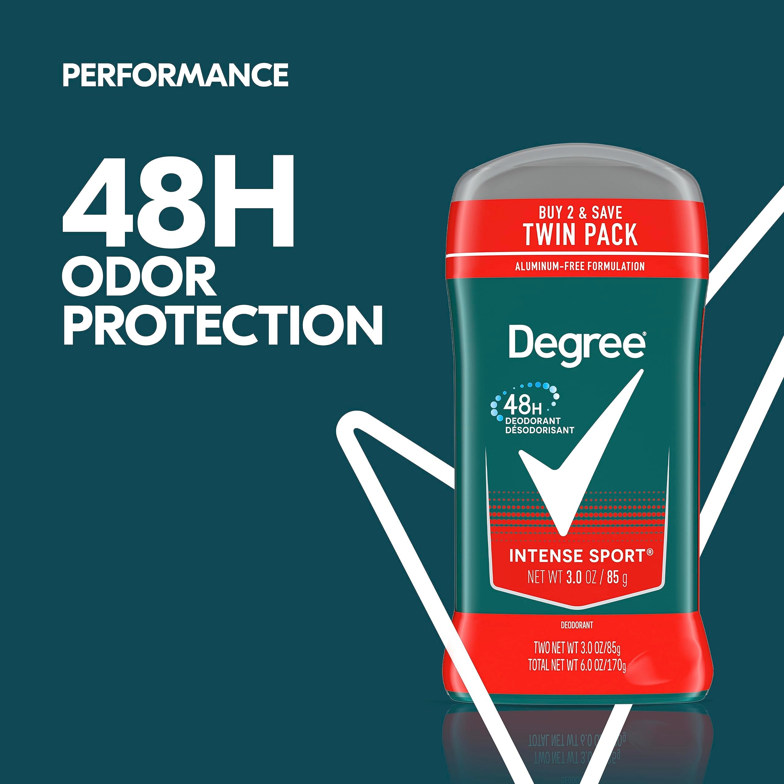 Degree Original Protection Deodorant Intense Sport 3 oz 2 Count