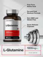 Horbaach L Glutamine Capsules 1000mg | 180 Powder Pills