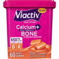 Viactiv Calcium + Vitamin D Supplement Soft Chews, 60 Count, Caramel | for Women & Men, Chewable Calcium for Bone Health Support, 650 mg per Serving, Vitamin D & K for High Absorption