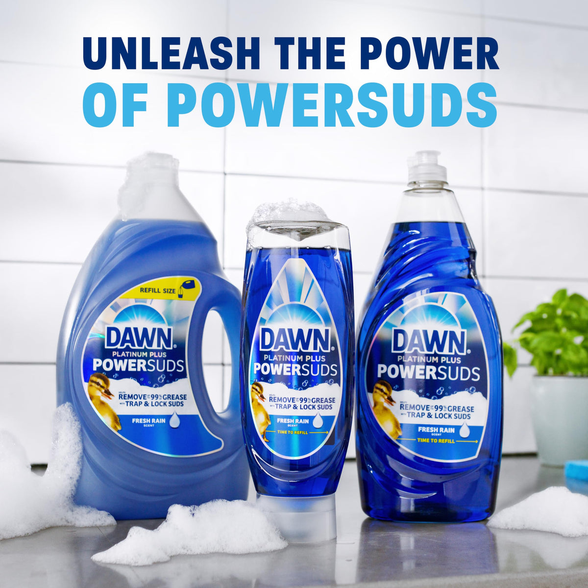 Dawn Platinum Plus PowerSuds Liquid Dish Soap, 38 oz. Bottle