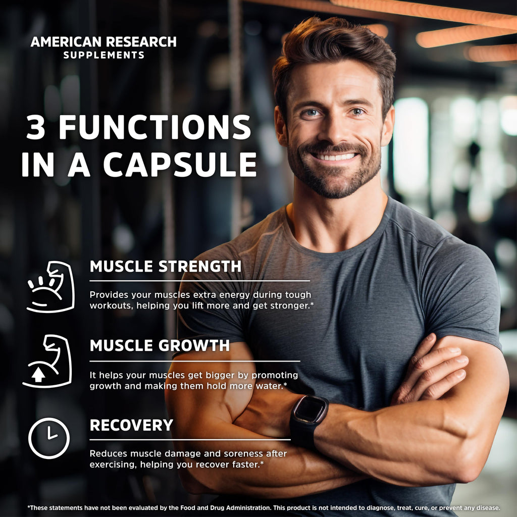 Creatine Monohydrate Capsules 5G, 60 Servings, Micronized Creatine Pills for Men and Women, 4 Caps per Serving