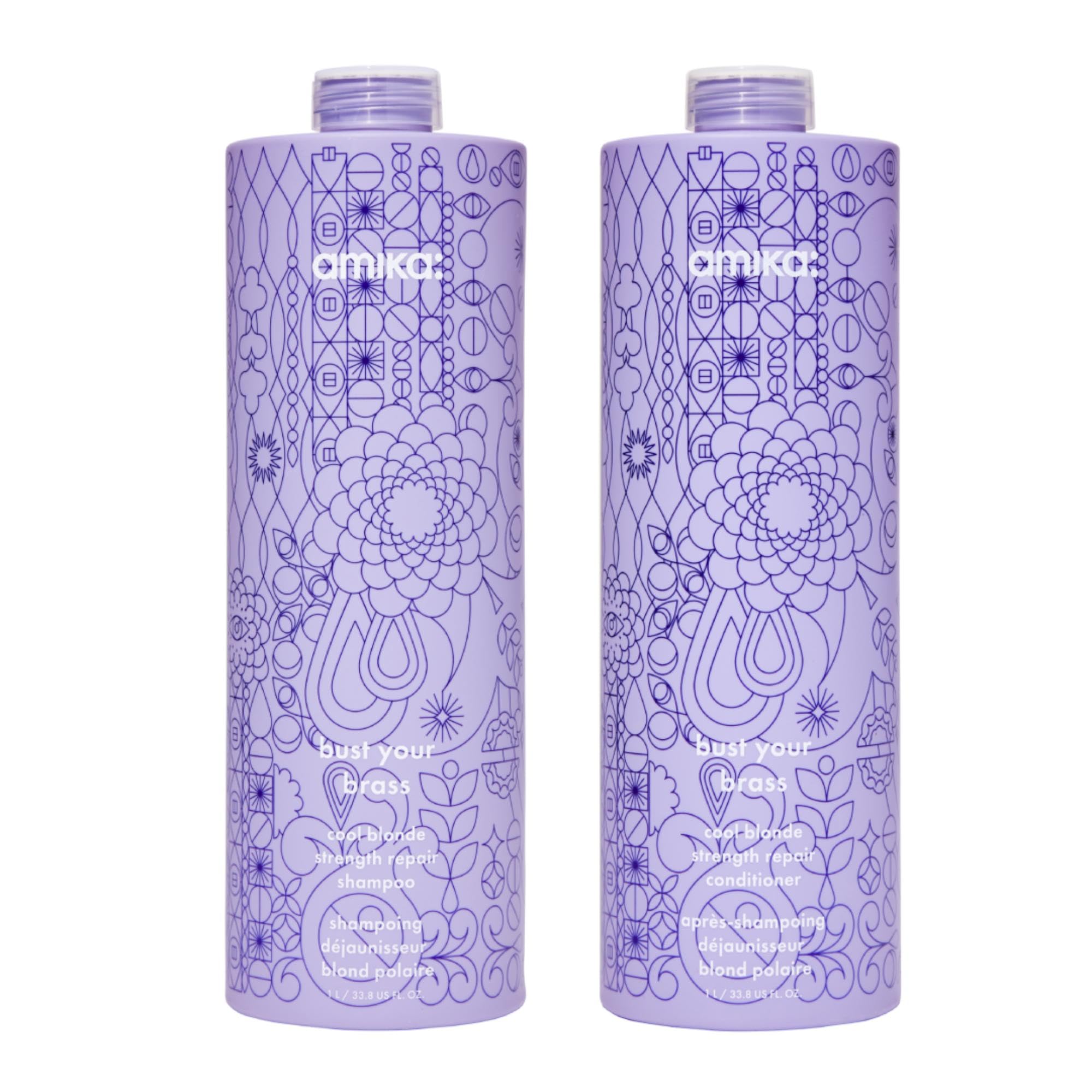 amika bust your brass cool blonde strength repair shampoo