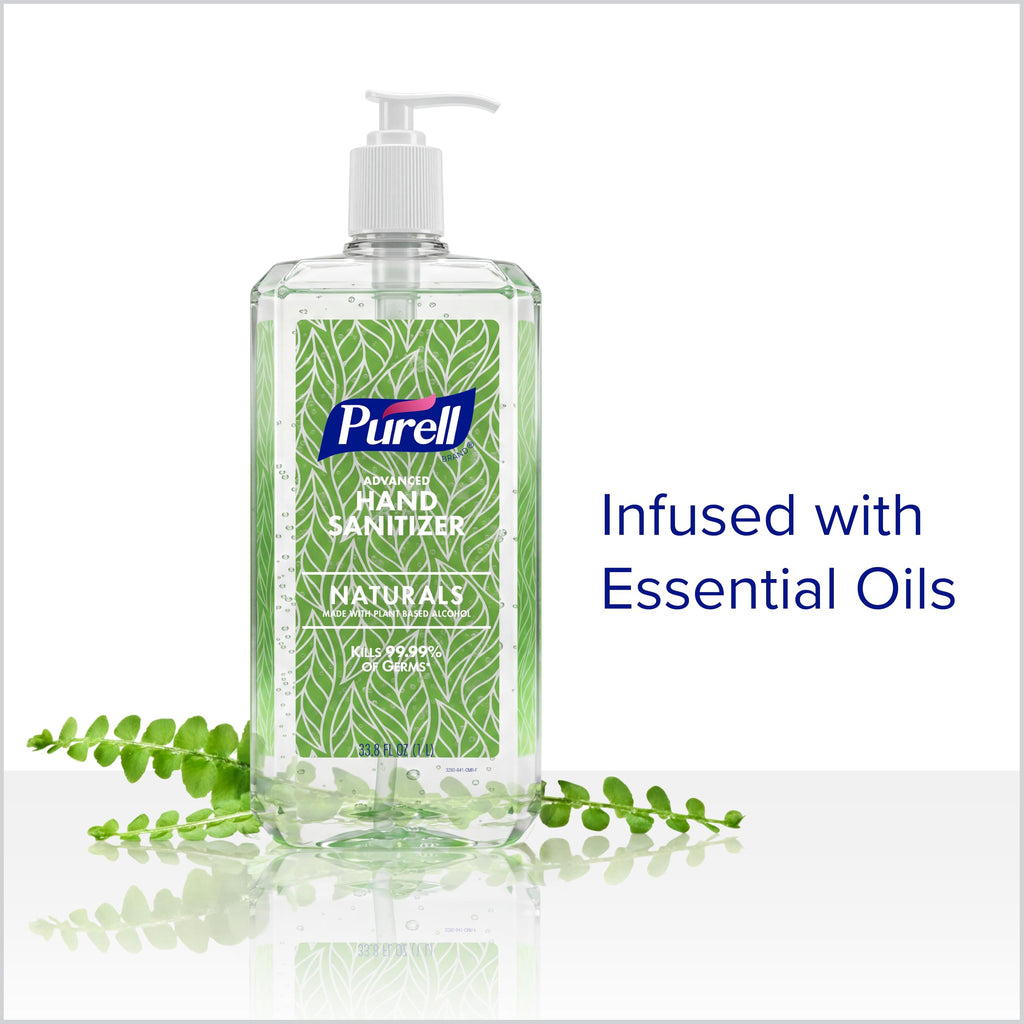 Purell Naturals Hand Sanitizer Gel, Pump Bottle 1ct x 1 L - 3280-04-CMR