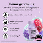 Lemme Chill Stress Relief Gummies (60 Gummies) | 300mg KSM-66 Ashwagandha, Lemon Balm, Passionflower & Goji to Support Relaxation, Healthy Cortisol, Gluten-Free, Non-GMO