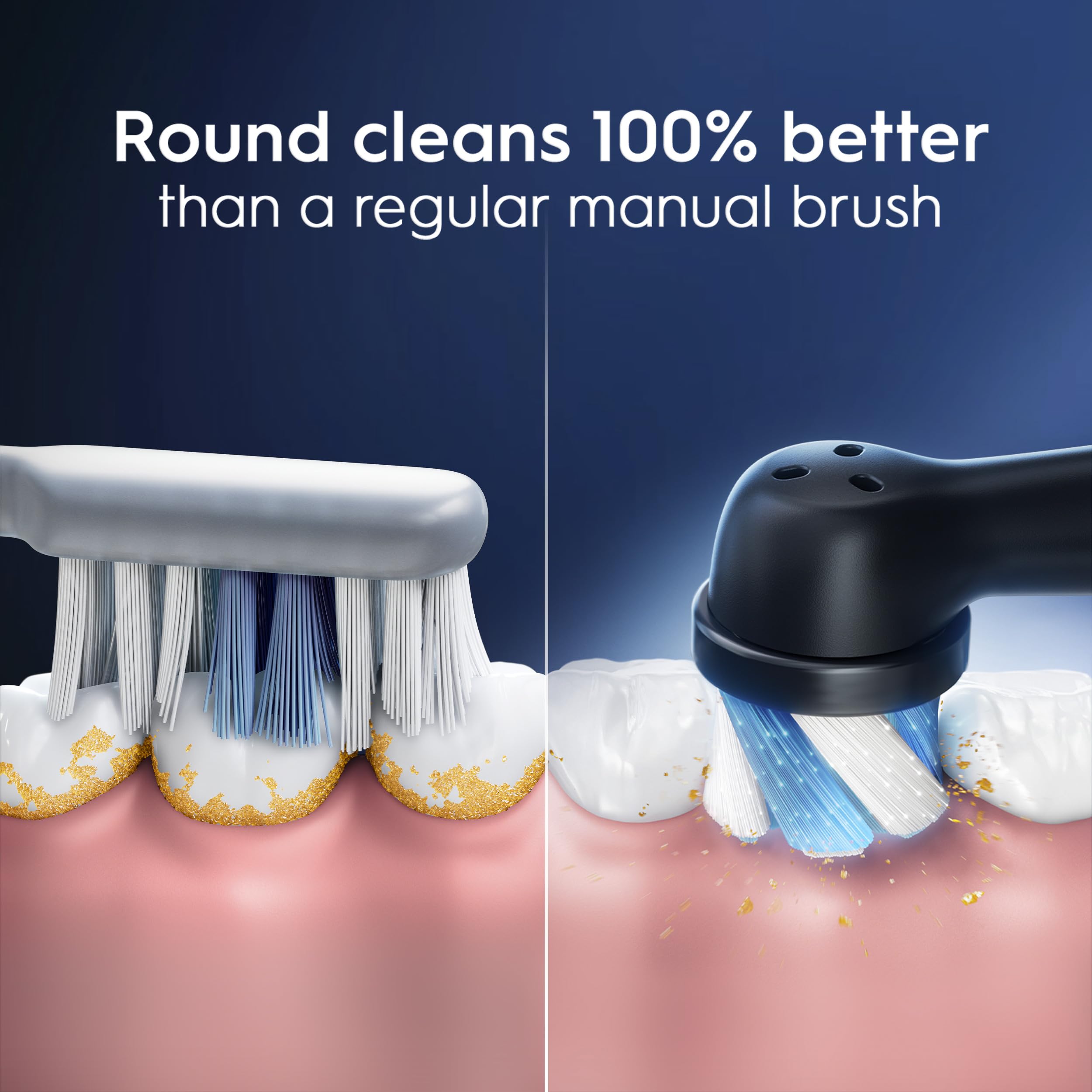 Buy now Oral-B iO Series Ultimate Clean Electric Toothbrush Replacement Brush Heads for an Oral-B Electric Toothbrush, 2 Count, Black at indiglob india