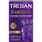 Buy now Trojan Studded Bareskin Lubricated Condoms - 10 Count at indiglob india