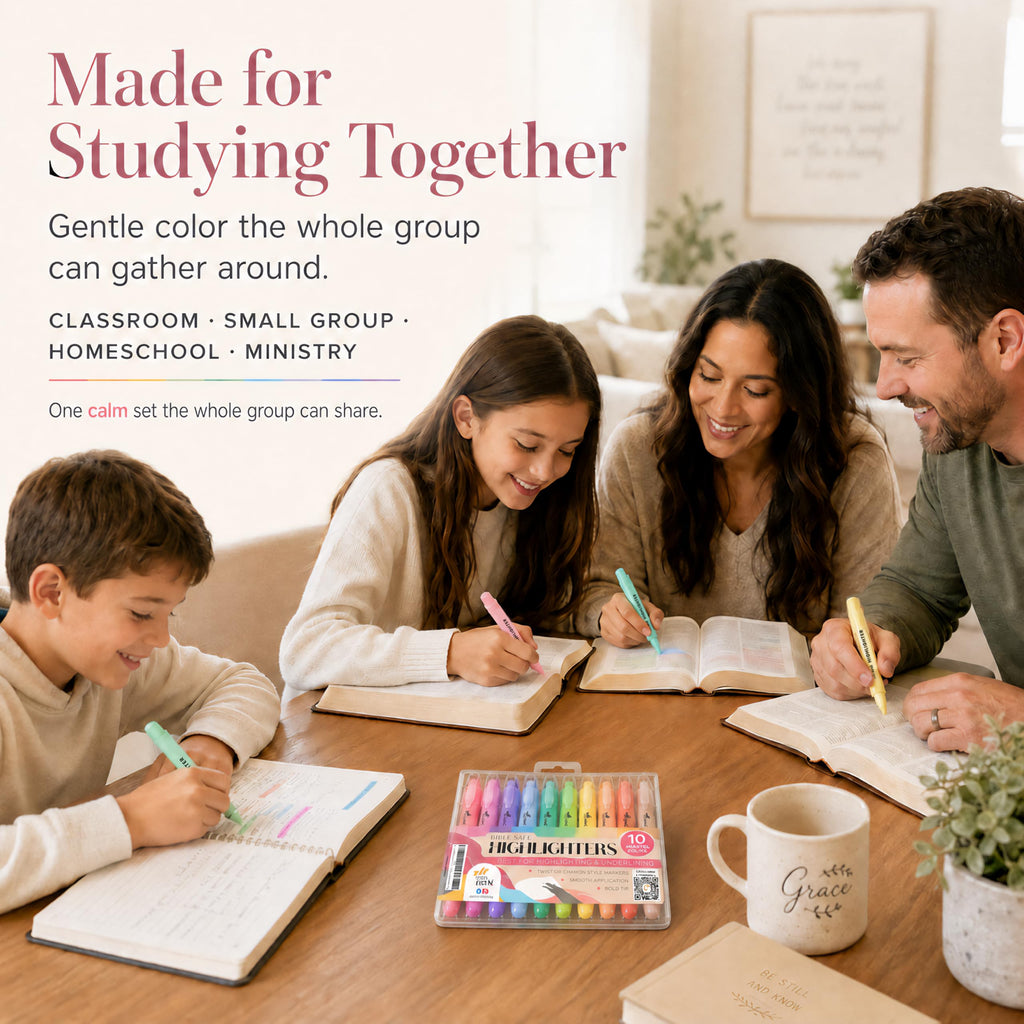 10 Pack Bible Safe Highlighters - Pastel Color, Wax Highlighters
