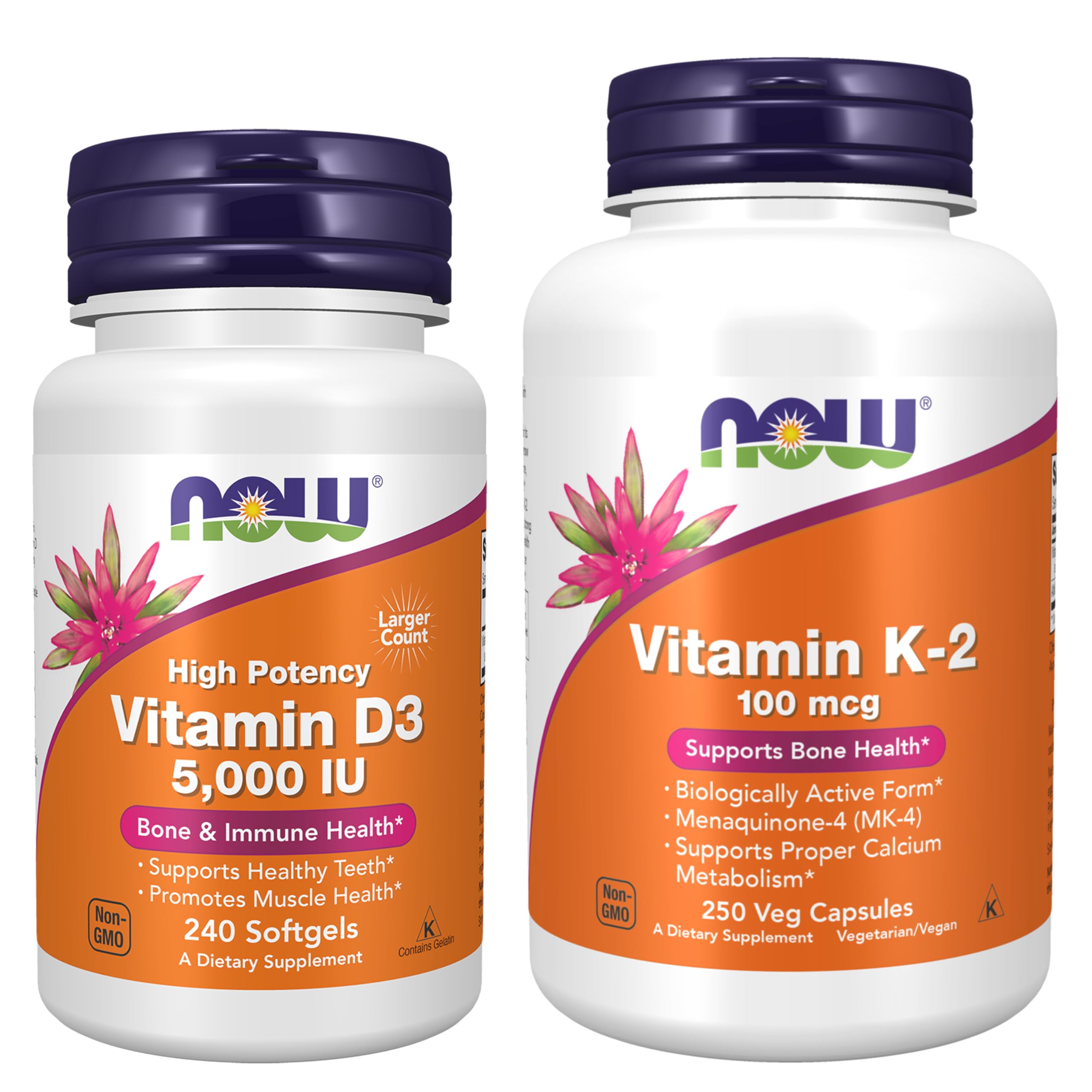 NOW Foods Supplements, Vitamin D-3 5,000 IU, High Potency, Structural Support*, 120 Softgels