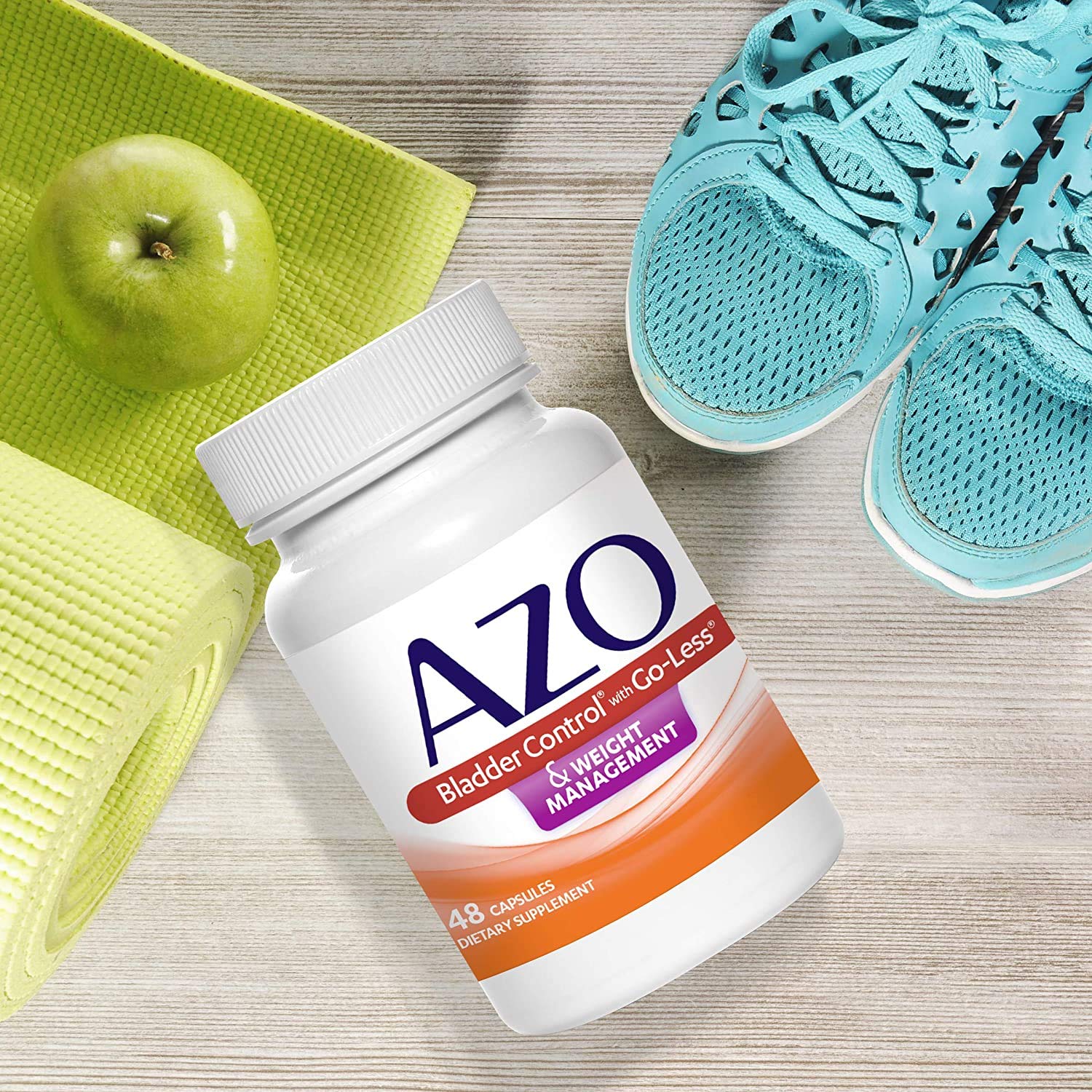AZO Bladder Control with Go-Less & Weight Management Supplement 48 Capsules | Drug-Free Bladder Support, Made to Promote Healthy Metabolism, Reduce Occasional Urgency & Leakage, Promote Bladder Function*
