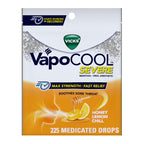 Buy now Vicks VapoCOOL SEVERE Medicated Sore Throat Drops, Fast-Acting Max Strength Relief, Soothes Sore Throat Caused by Cough, Powerful Vicks Vapors, Menthol, Honey Lemon Chill, 225 Total (5 Packs of 45) at indiglob india