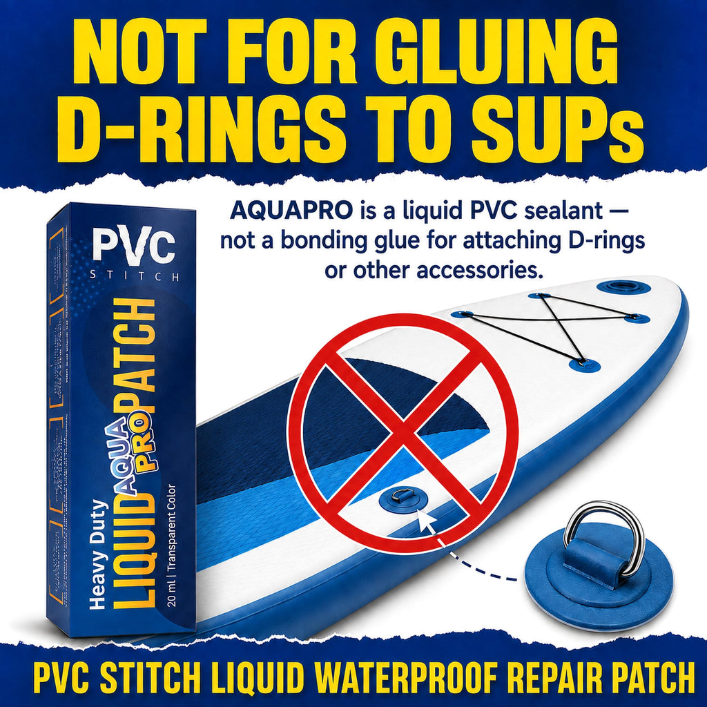AquaPro Liquid Patch Waterproof Repair Kit for PVC Inflatable Boats, Rafts, ISUPs, Paddle Boards, Above Ground Pools, Hot Tubs, and Underwater Gear (Sealer +Cord)