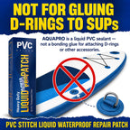 AquaPro Liquid Patch Waterproof Repair Kit for PVC Inflatable Boats, Rafts, ISUPs, Paddle Boards, Above Ground Pools, Hot Tubs, and Underwater Gear (Sealer +Cord)