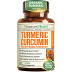 Turmeric Curcumin Supplement – 1400mg Organic Turmeric Curcumin with Black Pepper Extract for Max Absorption – Digestive & Joint Supplements for Men & Women w. Tumeric Extract & Bioperine – 60 Caps
