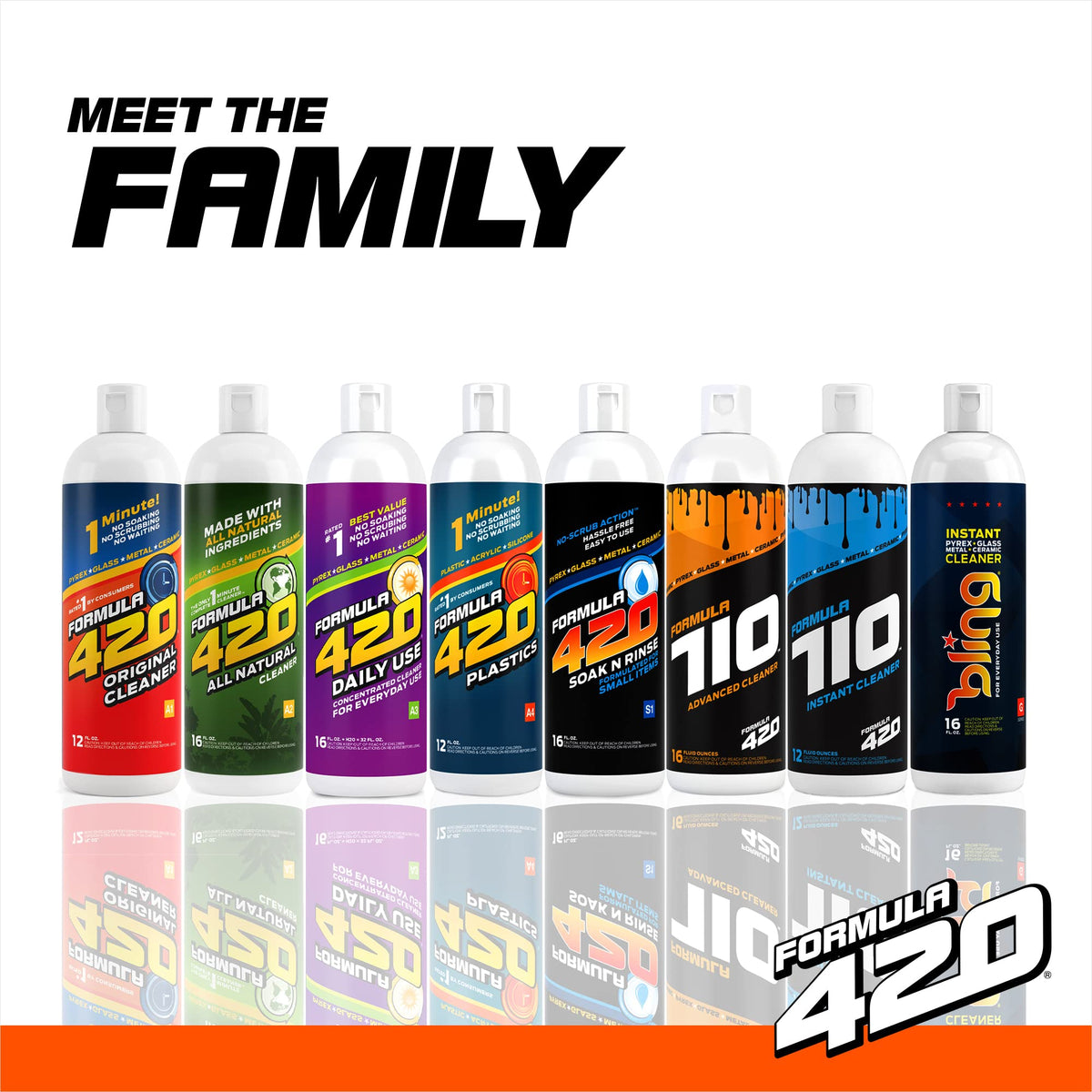 Formula 420 Cleaner - Glass, Metal and Ceramic - 12 Oz. Bottles. 2 Pack
